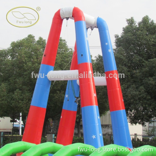 Fwulong hot sale 0.5mm PVC adult run inflatable bungee jump for sale